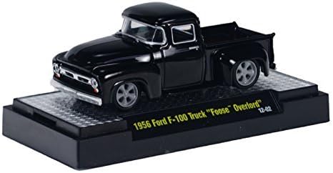 Castline M2 Machines 1956 Ford F-100 Truck Foose Overlord" Black with Wood Lined Truck Bed R1 12-02"