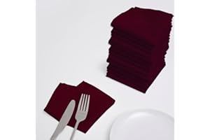 Urby Eco Hanky 10 X 10 Inches Reusable Mini Napkins Eco Friendly Size Ideal Use As Kids Napkins for Lunch Or Low Waste Replacement of Paper Napkins & Paper Towels (Burgundy, Mini-12pk)
