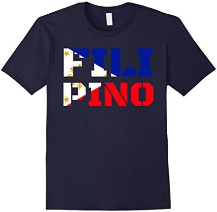 Men's Filipino Philippines Flag Gift Pride T-Shirt 3XL Navy