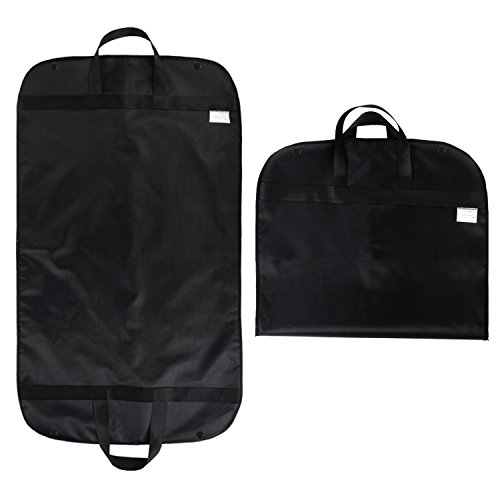 Stabiler Kleidersack,Atmungsaktiver Reise Kleidersack mit Tragegriffen und Druckknopfverschlüssen – schwarz – 60 cm * 100 cm - 3