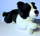 abwaschbar Border Collie liegend 45 cm Hund Kuscheltier Schmusetier Plüschtier von Leosco