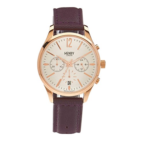 Henry London Unisex-Armbanduhr Hampstead Chronograph Quarz Leder HL39-CS-0090 Henry London Unisex-Armbanduhr Hampstead Chronograph Quarz Leder HL39-CS-0090