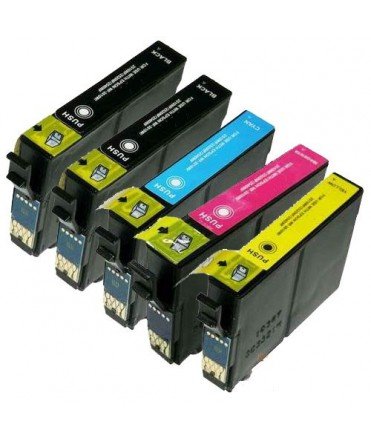 Pack 5 kompatible Druckerpatronen Epson T18 x L (Gänseblümchen)
