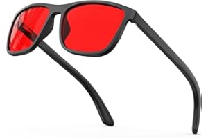 Bloomoak Dark Red Lens Sleep Glasses, 100% Blue & Green Light Blocking Glasses for Better Sleep, Anti Eyestrain Women Men