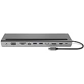 Belkin USB-C Hub, 11'i 1 arada &Ccedil;oklu Bağlantı Noktalı Adapt&ouml;r Yuvası, 4K HDMI, DisplayPort, VGA, USB-C ve 100W, Bağlı Cihazda