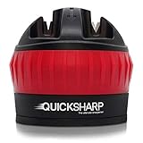 QuickSharp EasyPRO Aiguiseur de Couteaux avec Ventouse Sécurité | Rouge