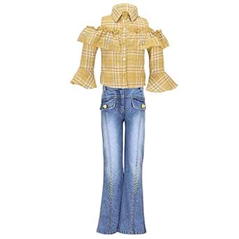 yellow checkered jeans