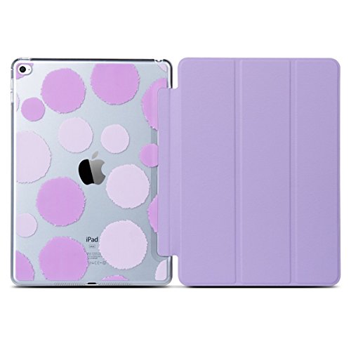 iPad Air 2 Hülle, ULAK Ultra Dünn [Gemusterten Design] Wickelfalz Ledertasche mit Lichtdurchlässig Rückseite Abdeckung Schutzhülle für Apple iPad Air 2 / iPad 6 / Auto aufwachen / Schlaf Funktion (Lavendel) - 2