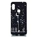 Produktbild Everainy Xiaomi Redmi Note 6 Pro Hülle Silikon Bumper Gummi Kreativ Cover Hüllen für Xiaomi Redmi Note 6 Pro Handyhülle Stoßfest TPU Stoßstange Schwarz Schutzhülle (Mond)