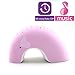 Lumitusi - Pink Elly "Easy Clean, Lullaby" Twilight Constellation Elephant Projector Night Light with Music, Rubber Finishing