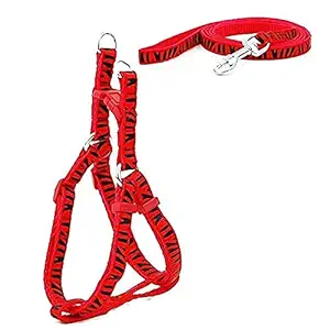 PSK PET MART No-Pull Choke | Basic Step-in Small/Medium Dogs Harness (Red, Size M- Adjustable Chest 41-61cm)