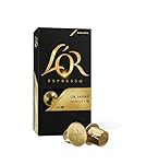 L'Or Espresso Or Jaune - Intensité 9 - 50 Capsules en Aluminium Compatibles avec les Machines Nespresso&reg; (Lot de 5X10 capsules)