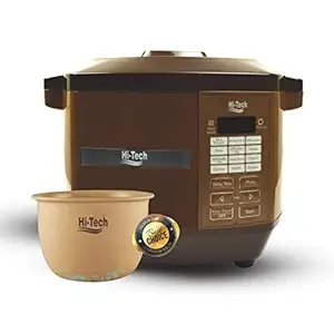 Aquaa Care Hi-Tech Clay Smart Organic Digital Steamer Multi-Cooker (4 L, Brown)