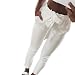 Produktbild ASHOP Damen Hose, Beiläufige High Waist Freizeithose Casual Lange Hose Streetwear Outdoorhose Haremshose Aladinhose Yogahose Strecken Sporthose |2 Unifarben Elegant (Weiß,S)