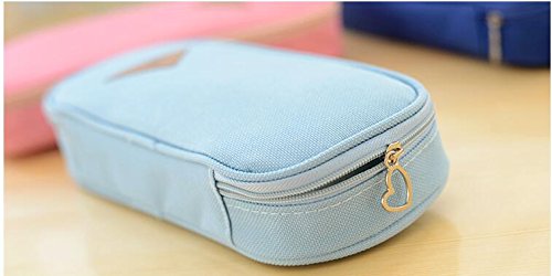 Preisvergleich Produktbild jxucto Leinwand Pen Federmäppchen Stationery Reißverschluss Aufbewahrungstasche Schule ANGEBOT Box (Sky Blau)