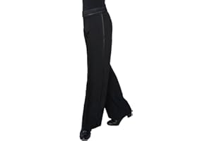 Pantalone Uomo Danza Latino Americana Ready4Dance con Cinturino e Striscia Laterale in Raso | Made in Italy | Taglie S-XXL | Ideale per Gara, Allenamento, Salsa, Cha Cha e Samba