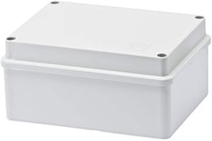 PATABIT Scatola Derivazione Esterna in Plastica Pareti Lisce, Rettangolare 150x110 | Scatola Stagna Elettrica Da Esterno | Cassetta Elettrica Da Parete Impermeabile Di Giunzione Box In Plastica