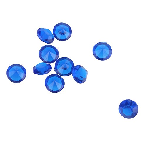 Amazingdeal365 5000PCS 6 Farben Diamanten Acryl Tischschmuck Hochzeit Dekosteine Klar Kristall-Acryl-Diamanten transparent 1,2cm Deko Diamant Tischdeko Tautropfen Steine Dekoration Streuteile Hochzeitsdeko (dunkle Blau) - 2