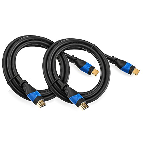 deleyCON 2x 2m HDMI Kabel (2 Stück) HDMI 2.0 / 1.4a kompatibel High Speed mit Ethernet (Neuster Standard) ARC 3D 4K Ultra HD (1080p/2160p) - 2