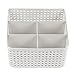 Produktbild Cuitan PP-Kunststoff Fernbedienungshalter Desktop-Kosmetik Aufbewahrungsbox, (14.5x19.3x13.8cm, 5-Fächer) Trümmer Zubehör Tisch Kasten Organizer Aufbewahrungs Box Für Esszimmer Badezimmer Küche - Grau