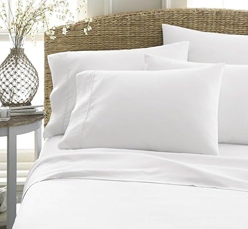 Golden Linen Highest Quality Ultra Soft 4 Piece Eco-Friendly Deep Pocket Bamboo Bed Sheets Hypoallergenic and Wrinkle Resistant (Full, White)