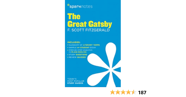 The Great Gatsby Sparknotes Sparknotes Fitzgerald F Scott Amazon De Bucher