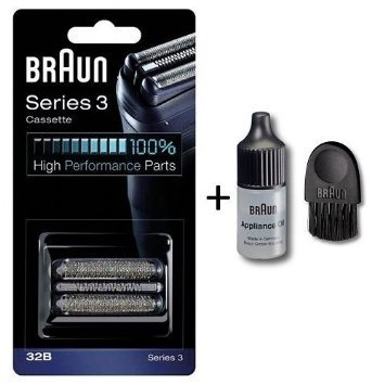 Braun Series 3 Series 3 cassette, Series 3 wet&dry, CruZer6 Clean shave with 6cm cleaning brush and oil 7ml (32B)