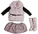 Price comparison product image Designafriend Grey Faux Fur Outfit Chad Valley