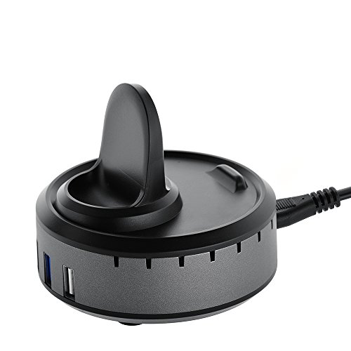 Aresh für Samsung Gear S3 Classic / Frontier Wireless Ladestation Zubehör Ladegerät Stand, 3-Port USB Ladegerät Dock Ladung Dock Station für Samsung Gear S3 Frontier / S3 Classic / S2 Classic - 3