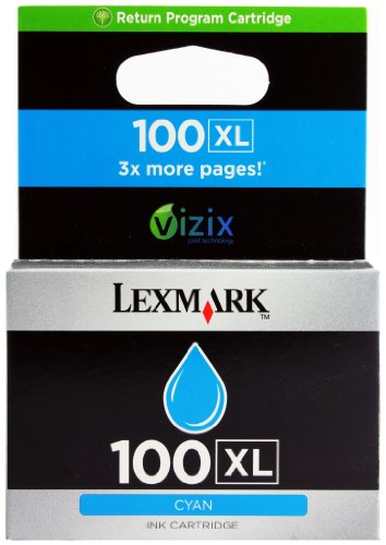 Lexmark 14N1069E 100XL Tintenpatronen Hohekapazität 600 Seiten Rückgabe, cyan