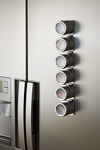 Master Class magnetisch/Wandmontage Gewürzregal mit 6 Gewürzgläsern, 43 cm (43,2 cm) - 4