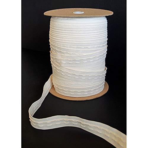 The Bead Shop 25mm (1 inch) Pencil Pleat Curtain Header Tape – Cream - Detachable Curtain Linings, The Bead Shop 25mm (1 inch) Pencil Pleat Curtain Header Tape – Cream - Detachable Curtain Linings,