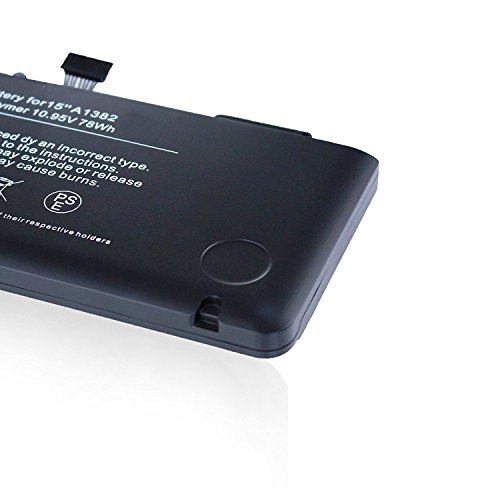 Dtk® Ultra Hochleistung Notebook Laptop Batterie Li-ion Akku für Apple A1382 A1286 (only for Core i7 Early 2011 Late 2011 Mid 2012) Unibody Macbook Pro 15″ i7, also fit 661-5476 661-5211 with Two Free Screwdrivers [10.95V 6800MAh 74Wh] - 6