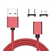 Produktbild Magnetisches USB-C-Kabel, WSKEN X1 Magnetisches Ladekabel mit Typ C, Micro-USB-Anschluss für schnelles Laden und Datensynchronisationskabel für Android-Gerät vom Typ C (2M / 6.6ft, Red)