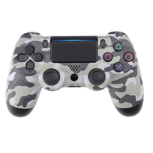 Preisvergleich Produktbild SJZX Wireless Game Controller Bluetooth Schneeflocke-Taste PS4 Dual Vibration Bluetooth Gamepad Playstation,Camouflage-Gray