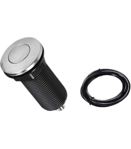 Sourcing Map Garbage Disposal Air Switch Button 32mm Dia For Sink Top Waste Disposer With Air Hose, Micro Switch