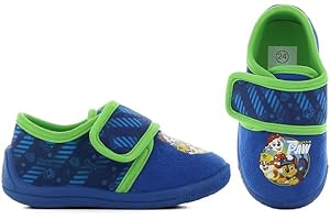 eplusm Paw-Patrol Jungen Slippers Hausschuhe mit Klettverschluss von 2 bis 6 Jahre