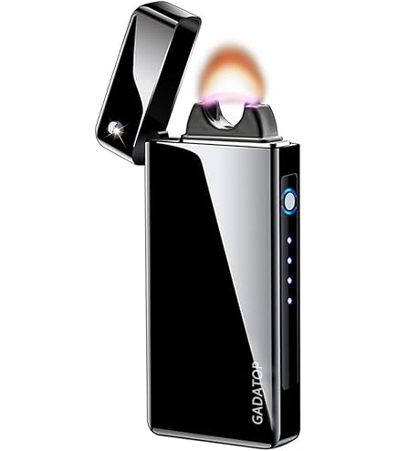 GADATOP USB-Lichtbogenfeuerzeug – Wind- & Regenfest, Mit LED-Ladestandsanzeige, Metallgehäuse – Ideal Für Outdoor, Grillen, Geschenke