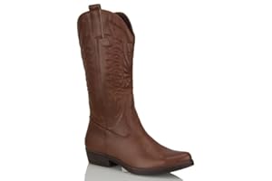 Procity Damen Cowboy Stiefel Westernstiefel für Damen mit dem Blockabsatz