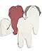 The Essential One - Unisex Cream Pack of 3 Baby Sleepsuits-3-6 Months ESS78