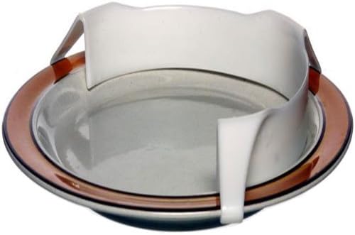 One Handed Aids - Food Guard for Plastic Plates - Plate Guard for the Blind - Guard for Plates for Disabled - Dinner Plates Guard for One Handed Use - Scooper Plate - 30-DAY MONEY BACK GUARANTEE