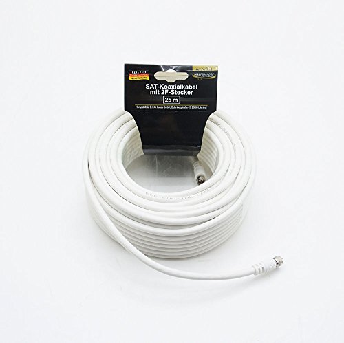 Preisvergleich Produktbild SAT Koaxialkabel mit 2F-Stecker Antennenkabel Kabel 25m