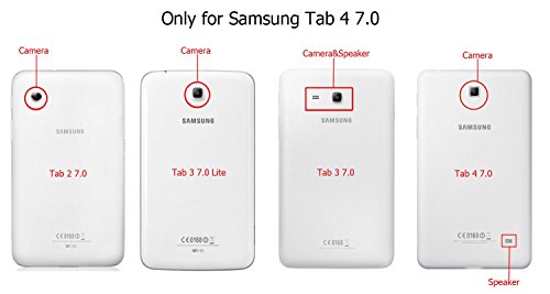 tinxi® Für Samsung Tab 4 7.0 Case, Kunstleder Tasche für Samsung Galaxy Tab 4 7.0 T230 7 zoll (17.78cm) Tasche Tablet Folio Tasche Schutzhülle Hülle Flipcase Cover Case Sleep-Wakeup Funktion mit Standfunktion blau Smile