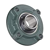 eje con rodamientos muñeco  (Pack 2) DOJA Industrial  2 Unidades de Rodamientos con Soporte UCFC 204 Cojinete de Bolas para Eje de (20mm Cojinetes con Soportes para: fresadora, Impresora 3D, Bricolaje.