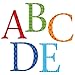 Childrens Alphabet Wall Stickers, 26 stickers A-Z, Harlequin Brights