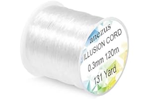 Anezus - Sedal de pesca, cuerda, hilo de nailon, transparente, fluorocarbono, resistente, monofilamento, hilo de pesca