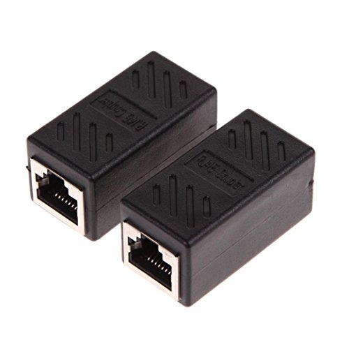 byste 2 Stück RJ45 Kupplung Inline-Kupplung CAT7/CAT6/Cat5e Ethernet Kabel Extender Adapter Buchse auf Buchse - 7