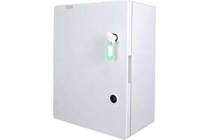 RoadEu – Armario eléctrico mural IP65 400x500x175mm – Caja estanca con puerta con llave, prensaestopas, guía DIN y placa metálica – Para instalaciones exteriores e industriales
