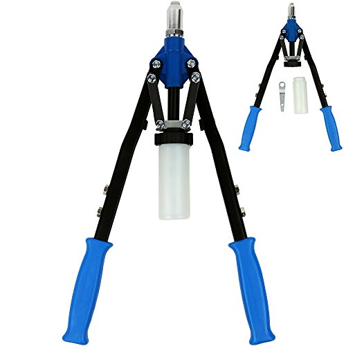 Nietzange Blindnietzange Hebelnietzange 3,2-6,4 Nietmutternzange Nietzenzange Nietgerät inkl. 5 Mundstücke 445mm - 5