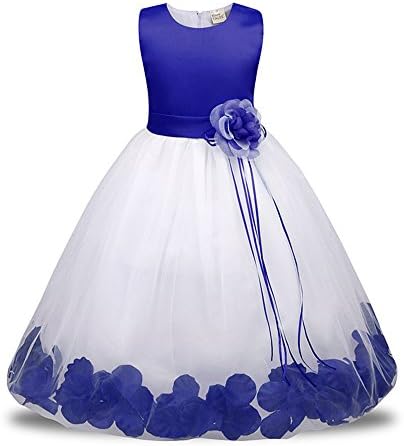 Esoons Baby Girl Cute Princess Style Off-Shoulder Sleeveless Flower Long Dresses For 3-24Months